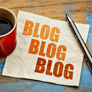 "blog written three times on a napkin"