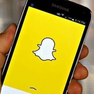 "close up image of snapchat on a phone screen"