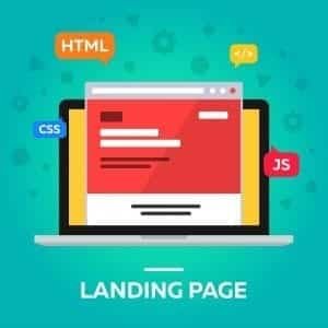 "computer with logos describing on when you use landing pages"